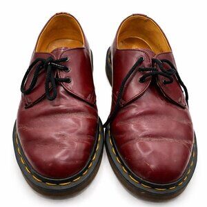 Vintage Doc Martens 1484 Slip Resistant Leather Oxford Shoe 7 L Cherry Red READ